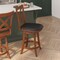 Flash Furniture Felicity Wood Classic Crossback Swivel Counter Height Barstool w/Padded Blk LeatherSoft Seat, Oak ES-UN1-24-OAK-GG - alternate 10